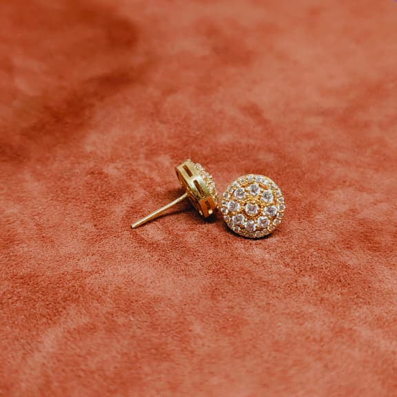 Elegant Women’s Earrings – Round Cut CZ Diamond Look, Sterling Silver