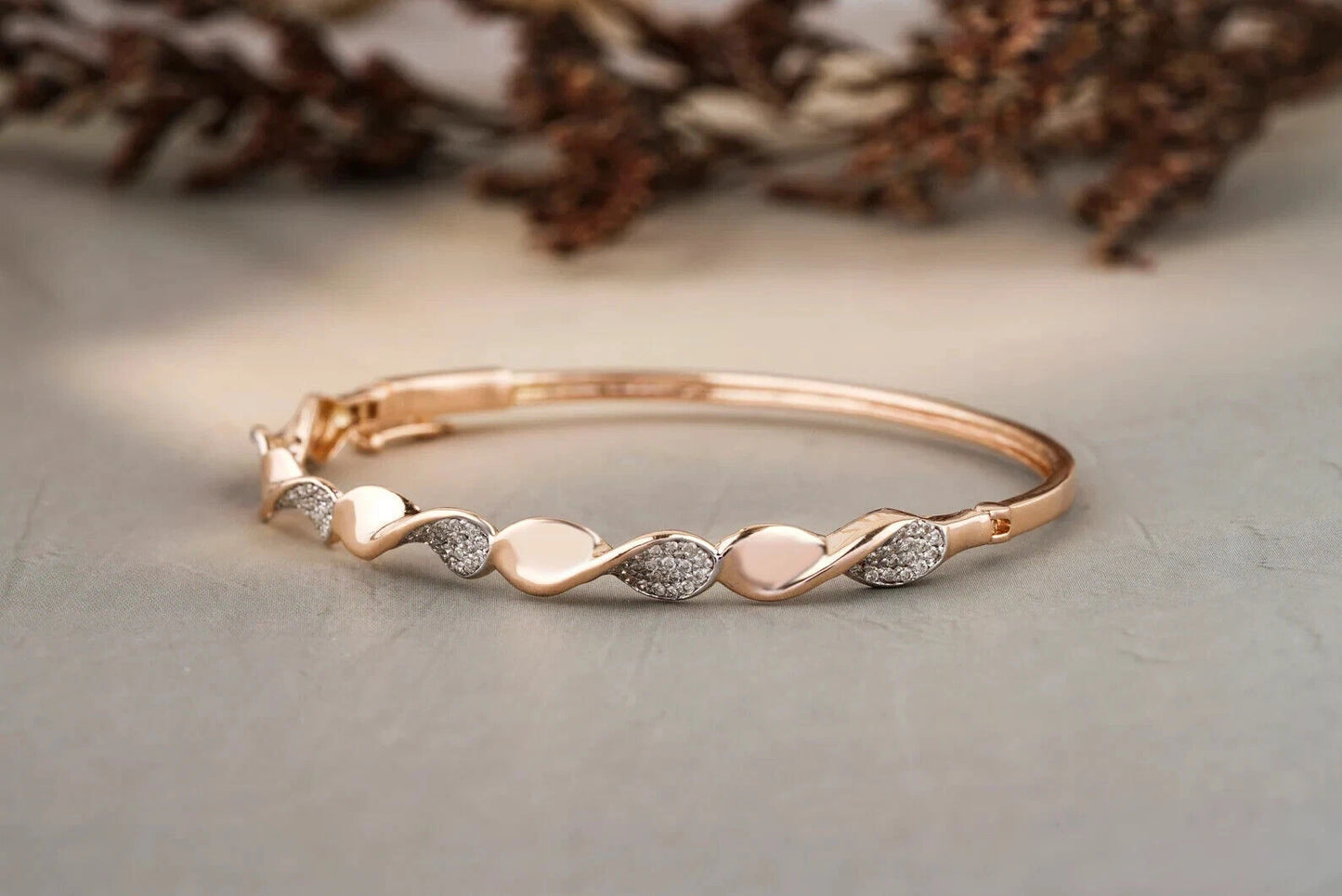 Women’s Necklace & Bangle Set – 925 Sterling Silver with Cubic Zirconia Diamond