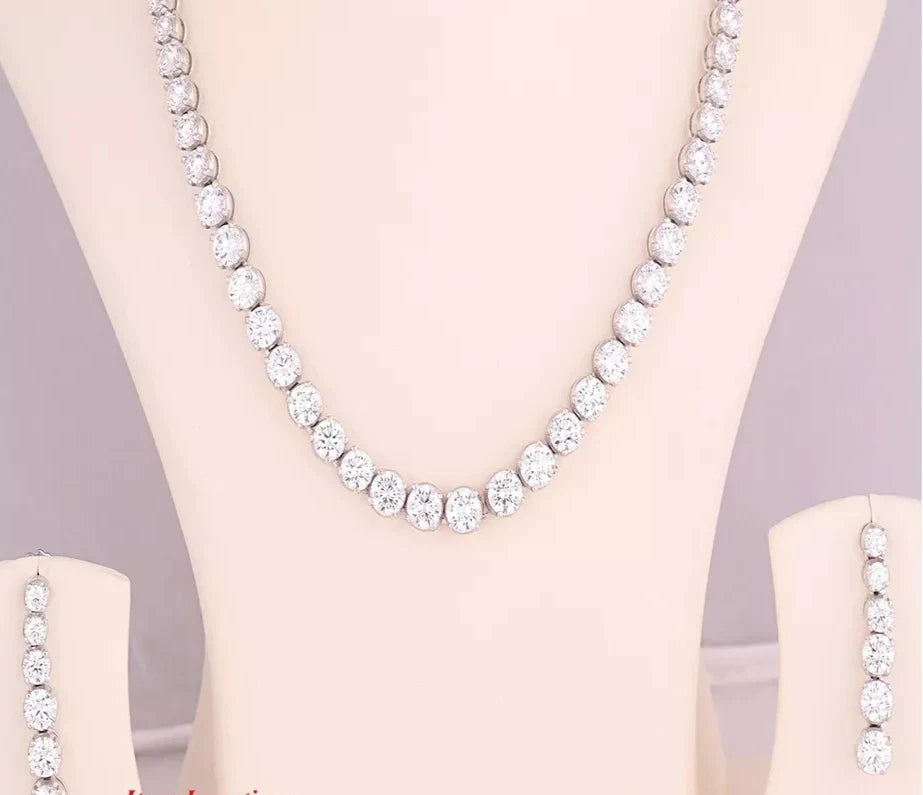 Women's Wedding & Party Jewelry Set – Necklace & Earrings with CZ Stones