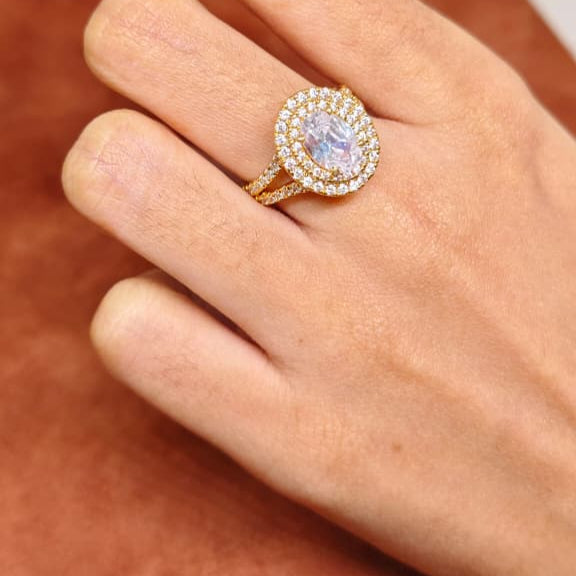 Oval Design Ring for Women – 925 Sterling Silver Jewelry