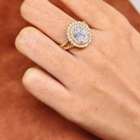 Oval Design Ring for Women – 925 Sterling Silver Jewelry