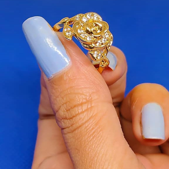 925 Sterling Silver Rose Ring – Elegant Floral Design for Women