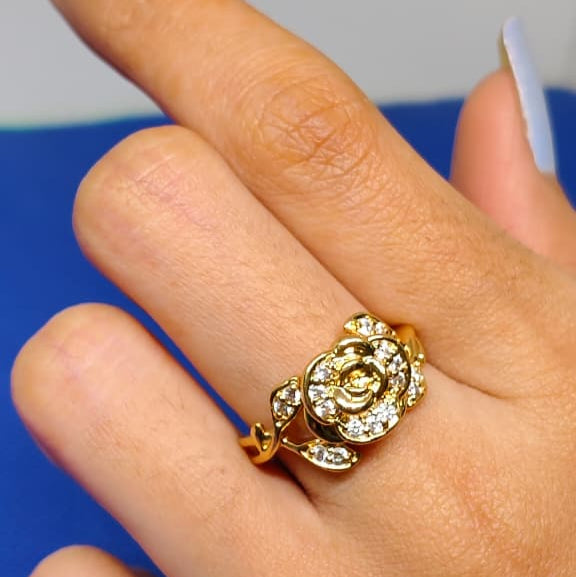 925 Sterling Silver Rose Ring – Elegant Floral Design for Women