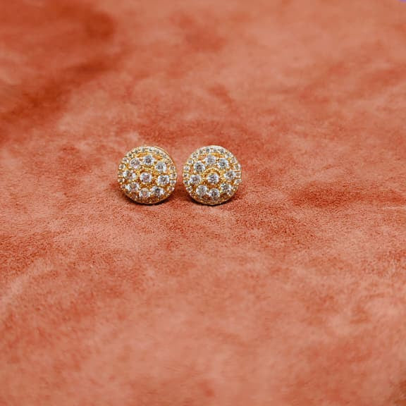 Elegant Women’s Earrings – Round Cut CZ Diamond Look, Sterling Silver