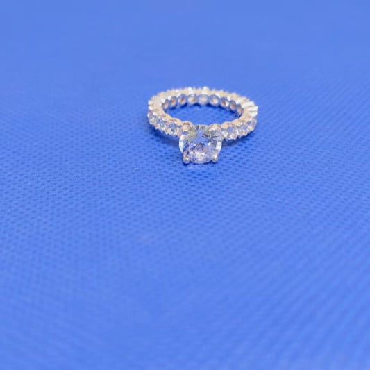 Women’s Ring – Round Cut Moissanite Diamond, 925 Sterling Silver