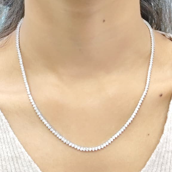 Elegant Women’s Necklace – CZ Diamond in 925 Sterling Silver