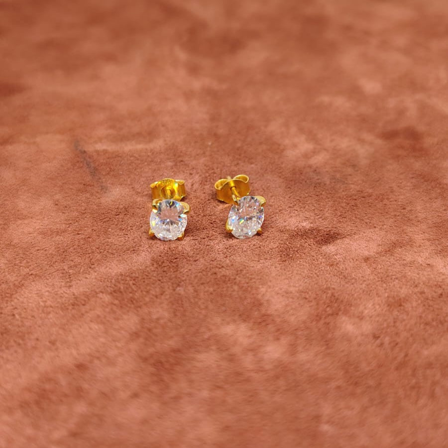 Women’s Stud Earrings – CZ Diamond, Classic Style