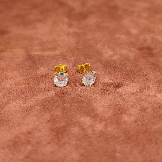 Women’s Stud Earrings – CZ Diamond, Classic Style