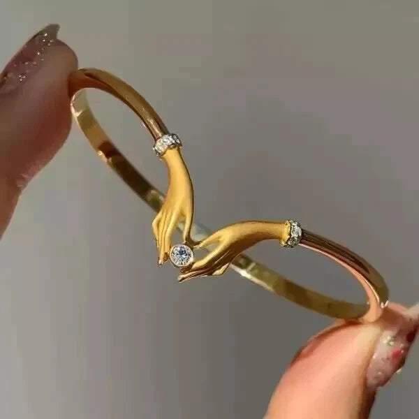 925 Sterling Silver Women’s Bangle Bracelet Diamond Look Cubic Zirconia