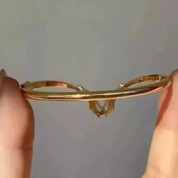 925 Sterling Silver Women’s Bangle Bracelet Diamond Look Cubic Zirconia