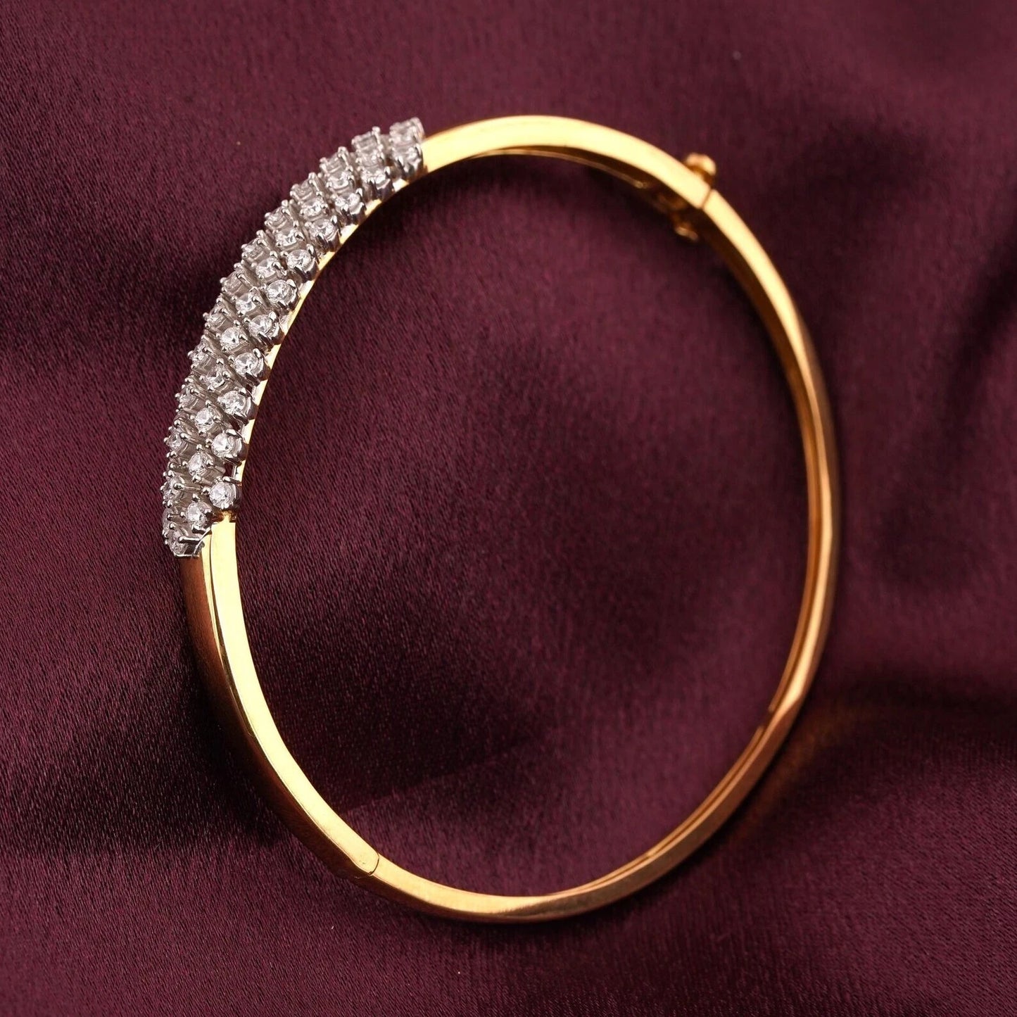 Elegant Women's Bracelet 7 Inch – 925 Sterling Silver with Cubic Zirconia Diamonds, White Gold Plated