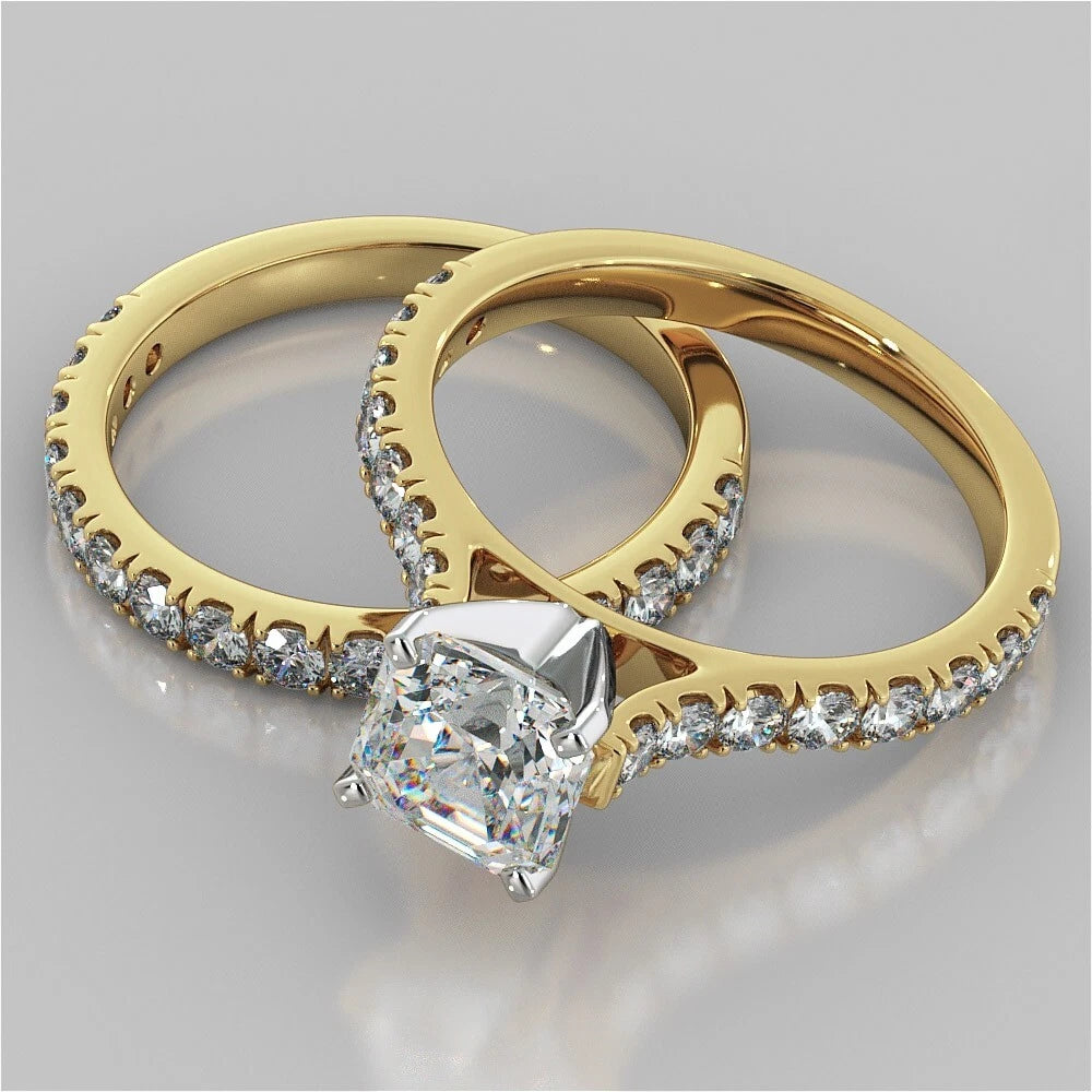 Women's Designer Ring Set 925 Sterling Silver Stylish Finish