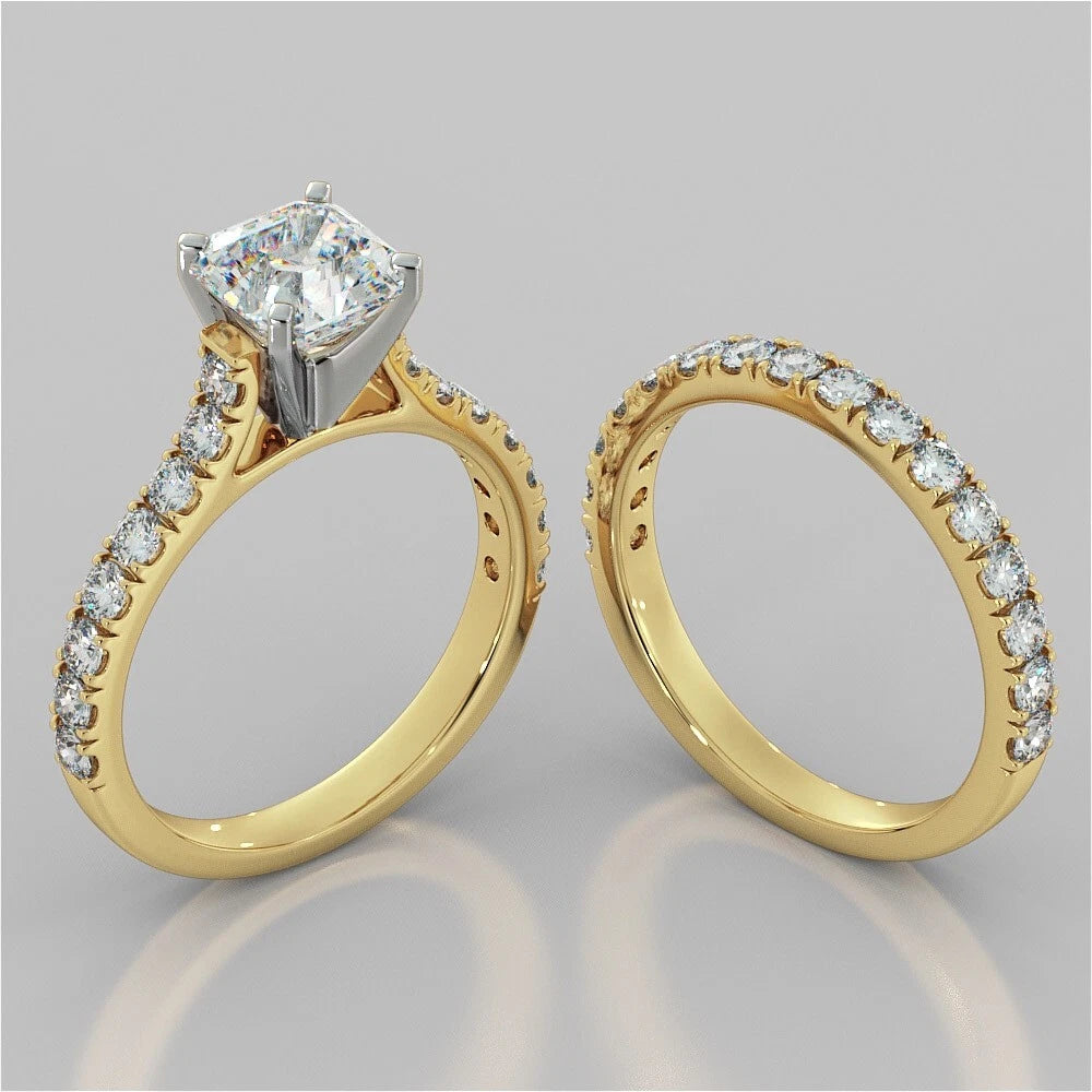 Women's Designer Ring Set 925 Sterling Silver Stylish Finish