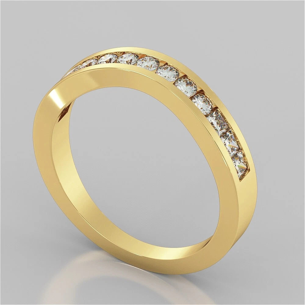 925 Sterling Silver Women's Engagement/Wedding Ring Set with Cubic Zirconia