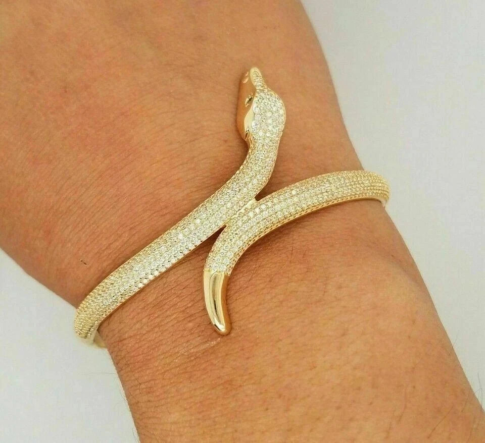 Unisex Round Cut 925 Sterling Silver Cubic Zirconia Diamond Bracelet