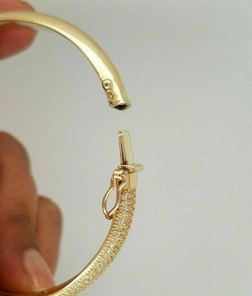 Unisex Round Cut 925 Sterling Silver Cubic Zirconia Diamond Bracelet