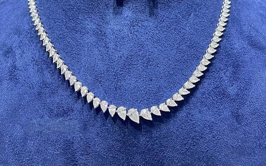 Women's Necklace & Earrings Set 925 Sterling Silver with Cubic Zirconia