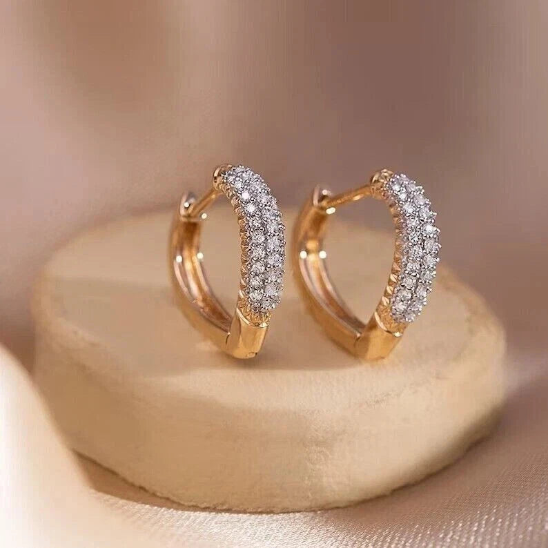 Women’s Fancy Hoop Earrings 925 Sterling Silver – Stylish & Elegant