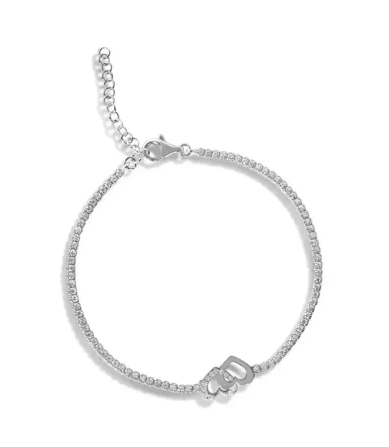 Women’s Chain Bracelet 925 Sterling Silver with Cubic Zirconia – Elegant & Stylish