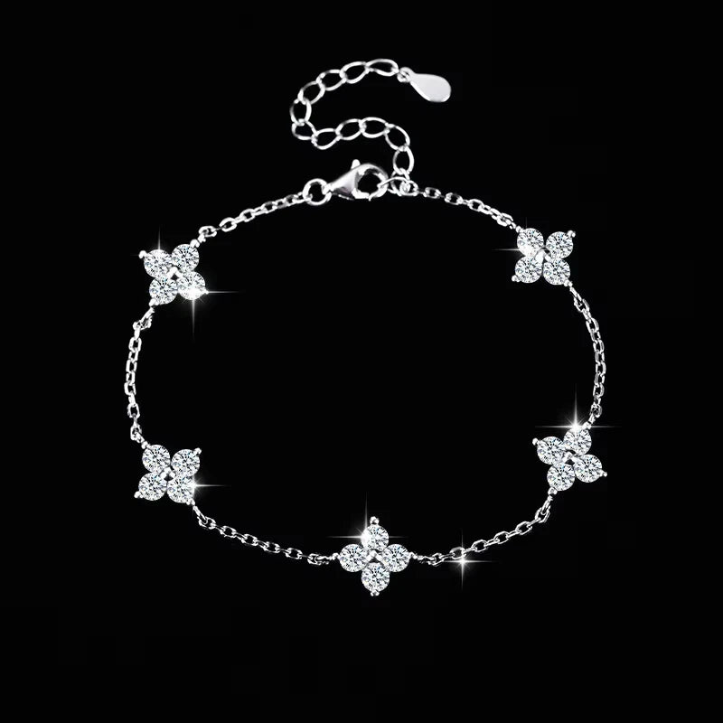 925 Sterling Silver Women's Bracelet with Cubic Zirconia Stones