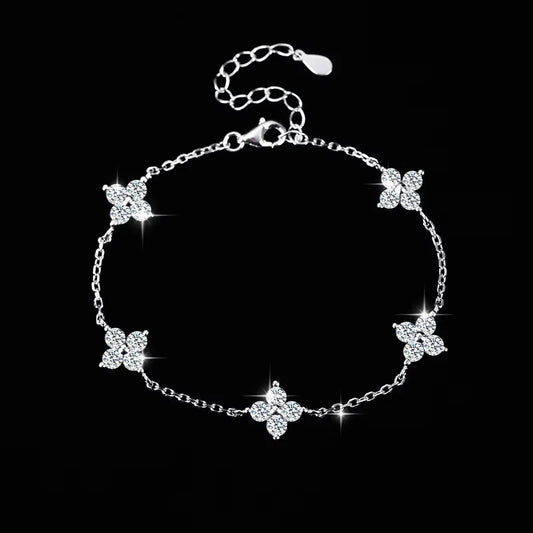 925 Sterling Silver Women's Bracelet with Cubic Zirconia Stones