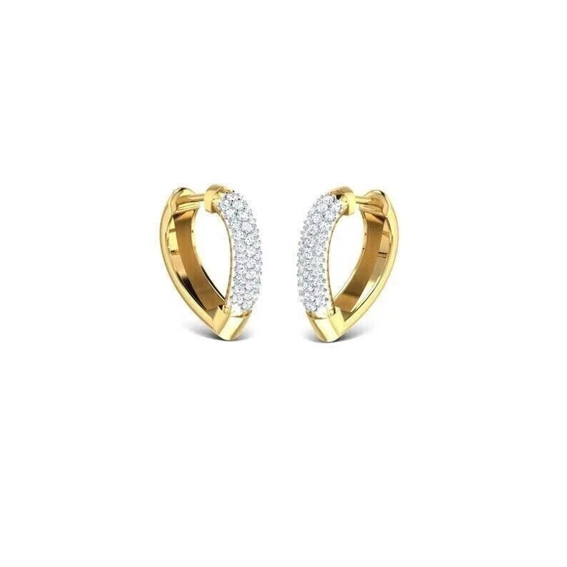 Women’s Fancy Hoop Earrings 925 Sterling Silver – Stylish & Elegant