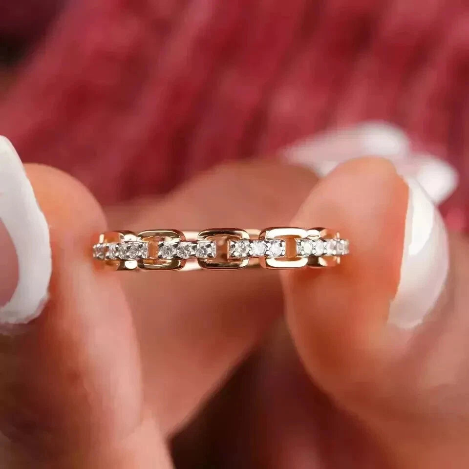 Elegant Women's Cubic Zirconia Diamond Ring in 925 Sterling Silver – Ayushi Jewels