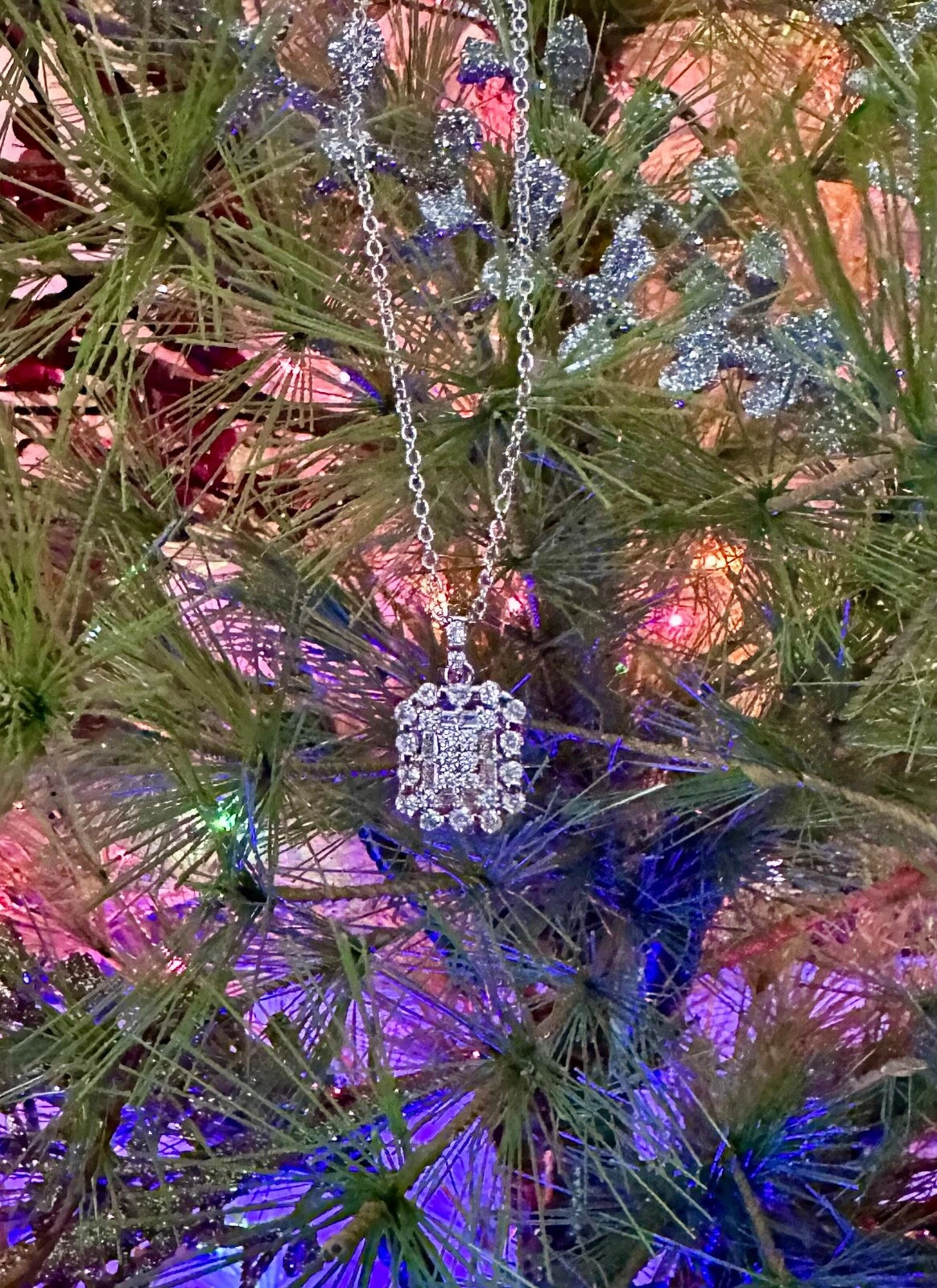 925 Sterling Silver Women’s Fancy Cubic Zirconia Pendant