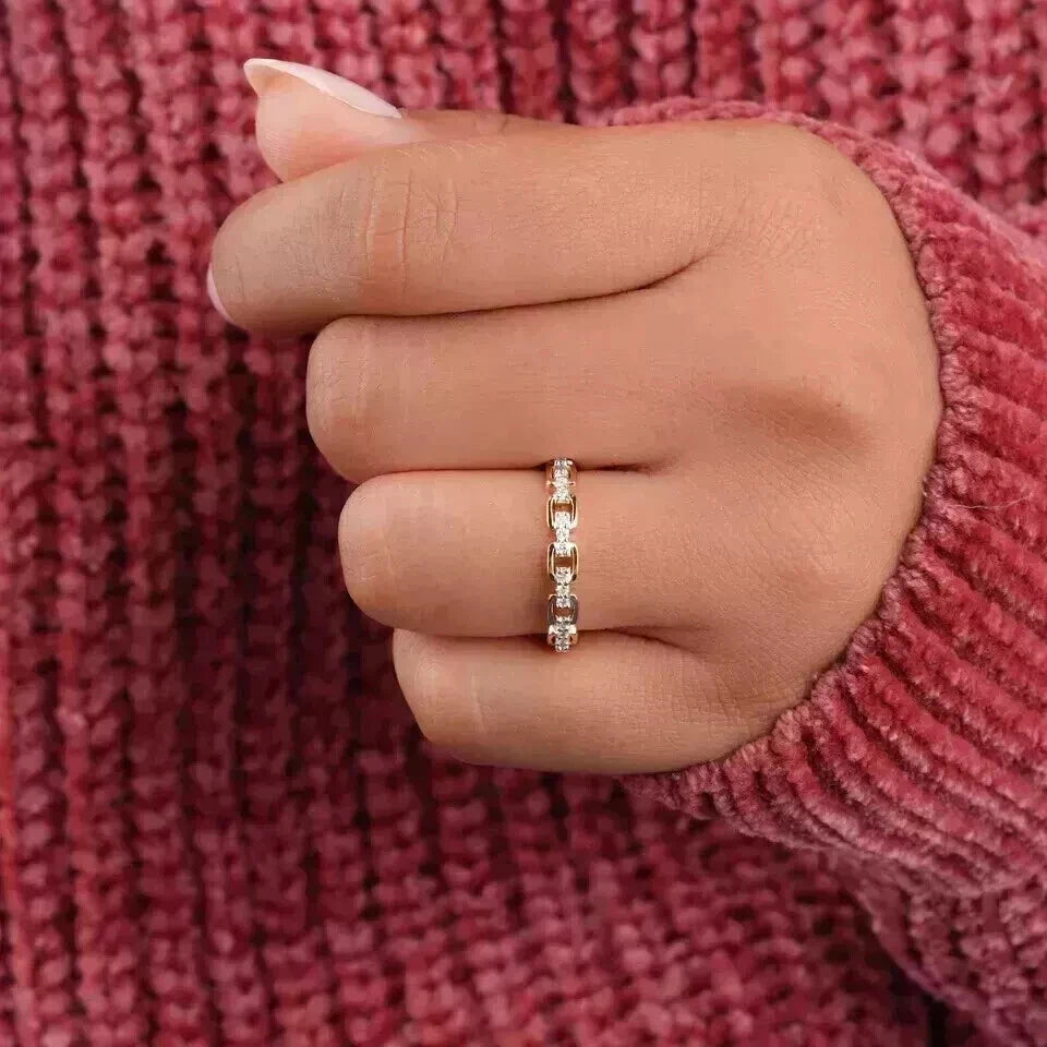 Elegant Women's Cubic Zirconia Diamond Ring in 925 Sterling Silver – Ayushi Jewels