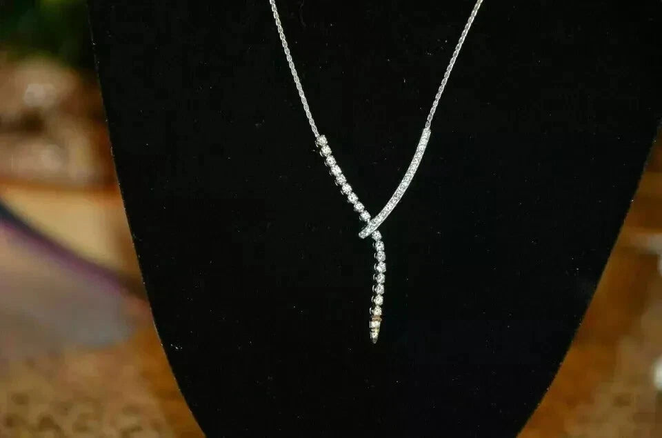 Women’s Fancy Necklace 925 Sterling Silver Cubic Zirconia