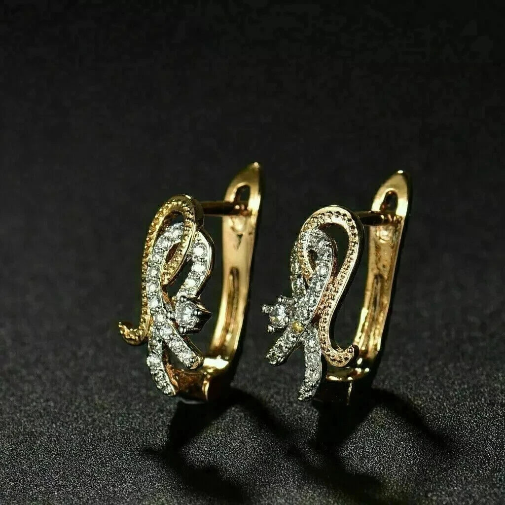 Sparkling 925 Sterling Silver Cubic Zirconia Earrings for Women