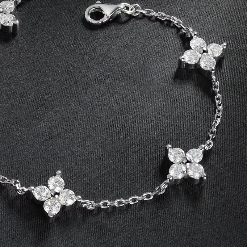 925 Sterling Silver Women's Bracelet with Cubic Zirconia Stones