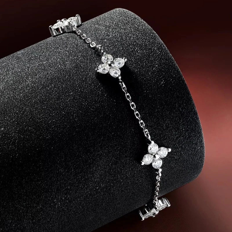 925 Sterling Silver Women's Bracelet with Cubic Zirconia Stones