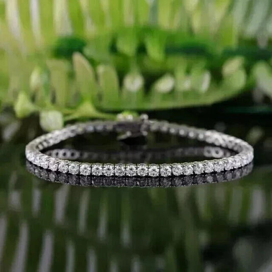 Women's Sparkling Cubic Zirconia Bracelet in 925 Sterling Silver
