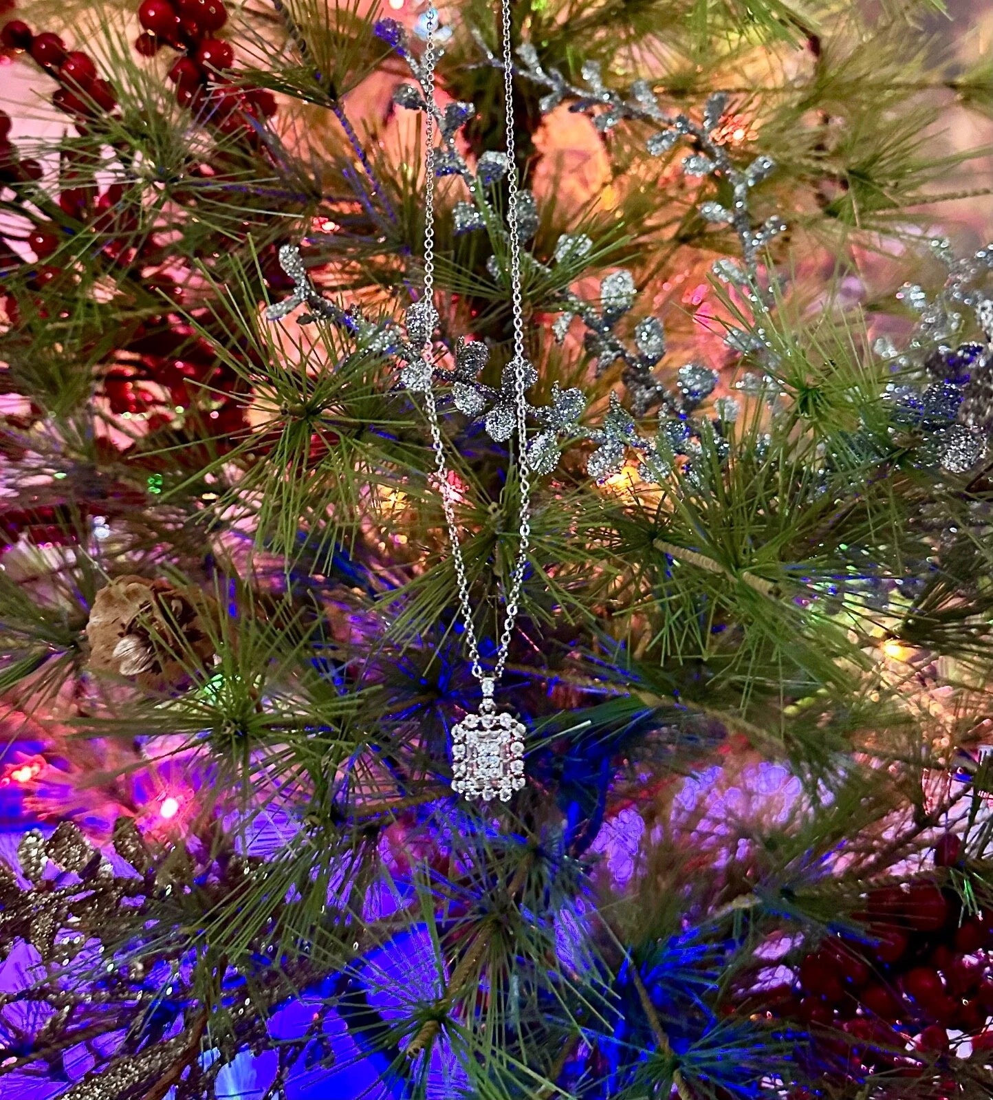 925 Sterling Silver Women’s Fancy Cubic Zirconia Pendant